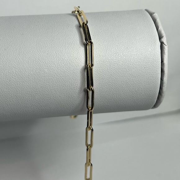 14k gold filled paperclip bracelet - Picture 1 of 4